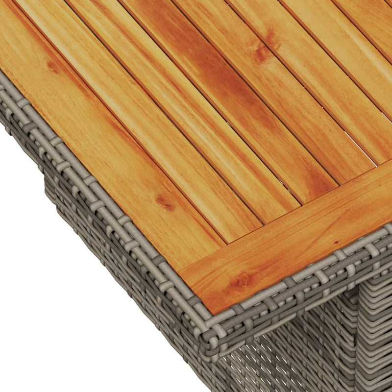 Set canapea de grădină cu perne, 2 piese, poliratan/lemn acacia