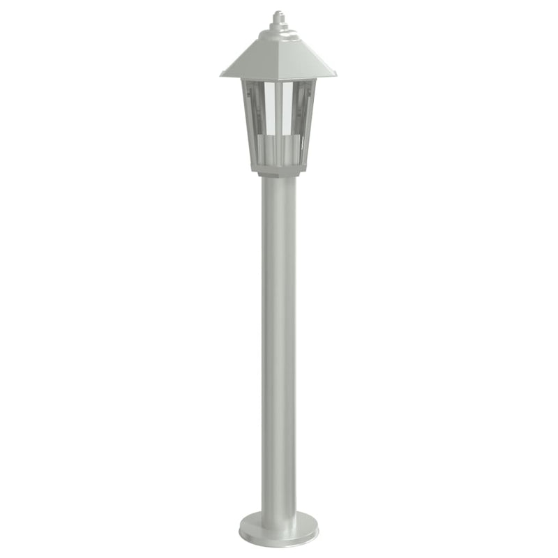 Lampă exterioară de podea, argintiu, 80 cm, oțel inoxidabil