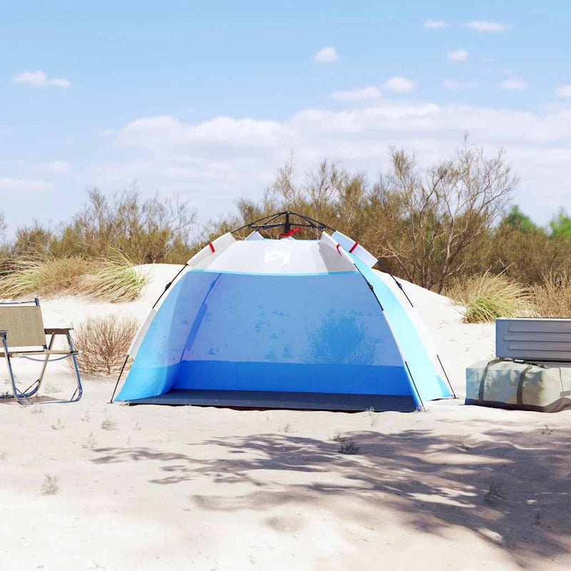 Cort camping 2 persoane albastru azur impermeabil setare rapidă