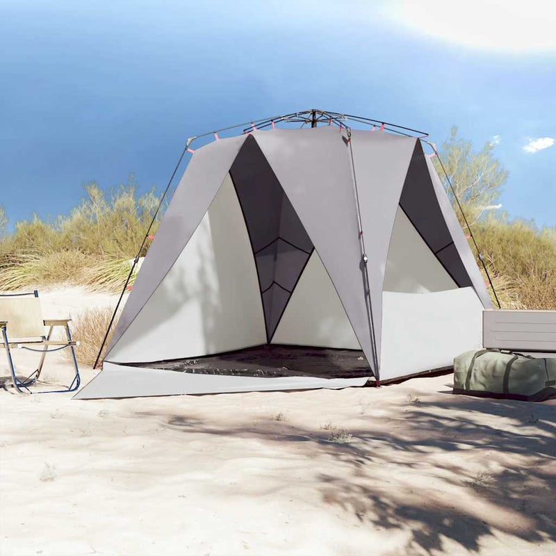 Cort camping 4 persoane gri impermeabil setare rapidă
