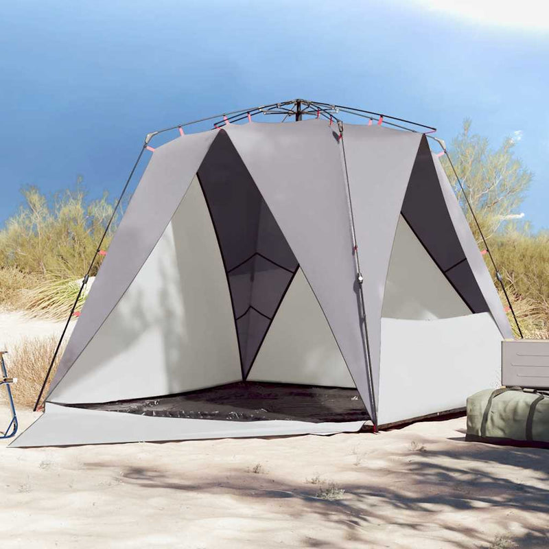 Cort camping 4 persoane gri impermeabil setare rapidă
