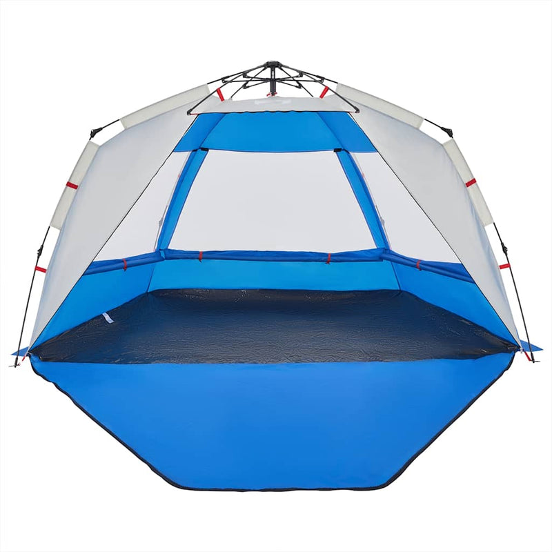 Cort camping 3 persoane albastru azur impermeabil setare rapidă