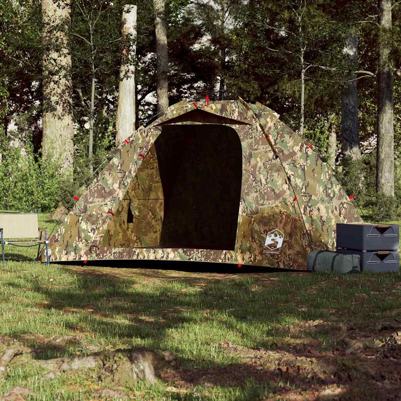 Cort de pescuit pentru 4 persoane, camuflaj, setare rapidă