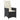 Set bistro cu perne, 3 piese, negru, poliratan