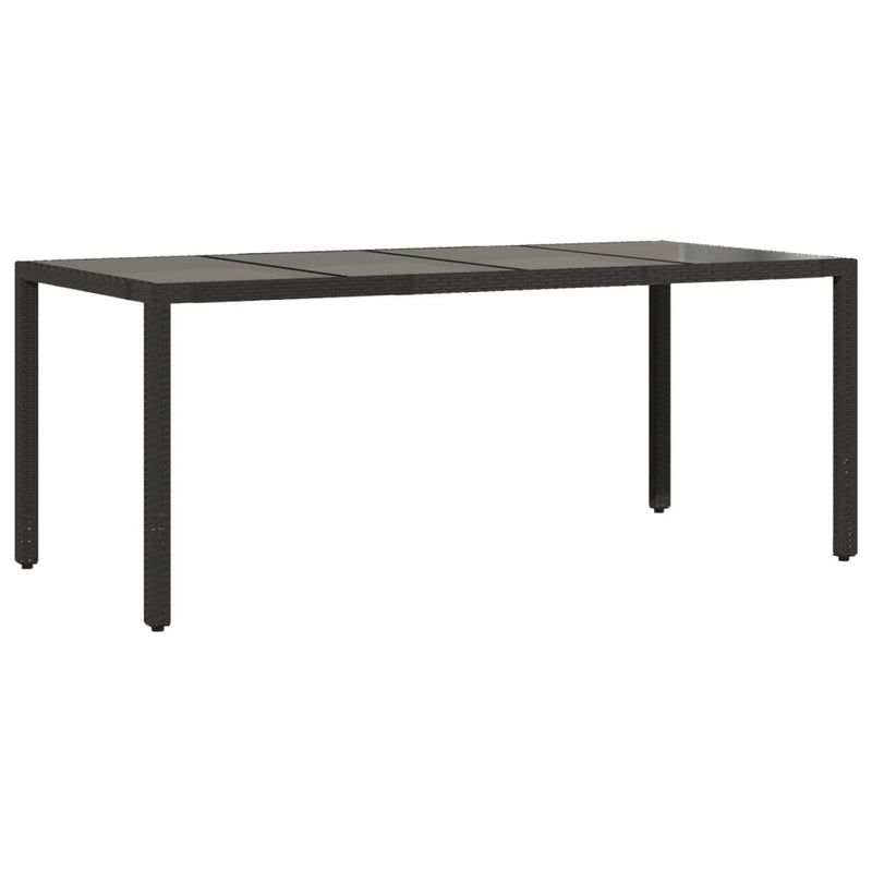 Set mobilier de grădină cu perne, 9 piese, negru, poliratan