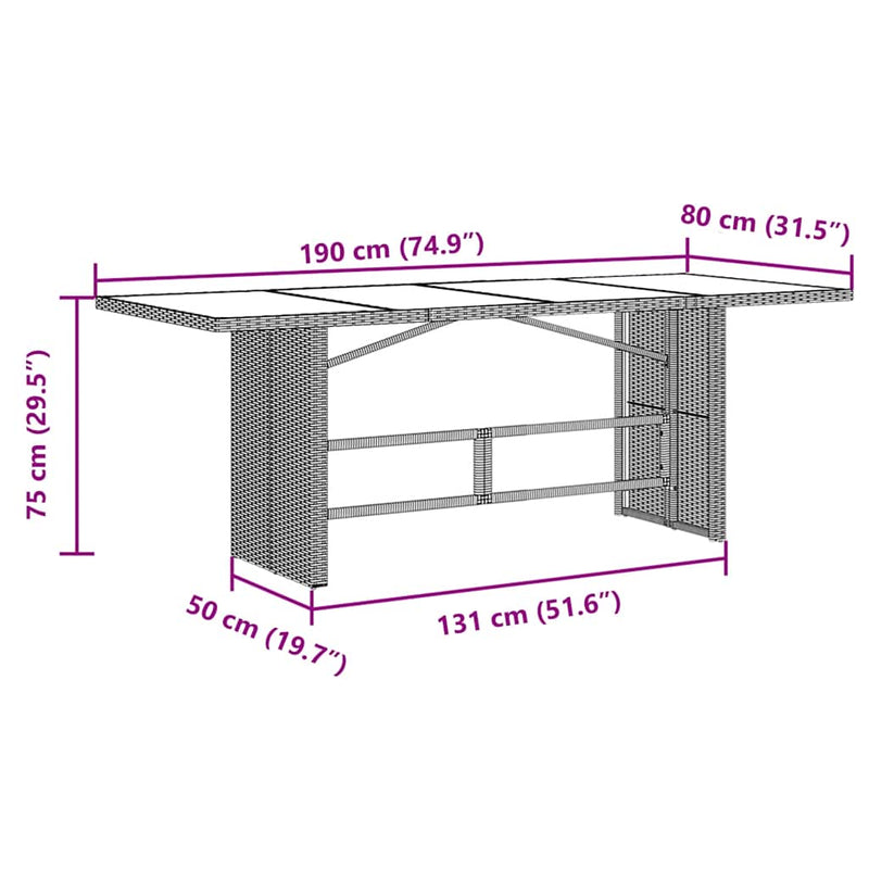 Set mobilier de grădină cu perne, 9 piese, maro, poliratan