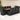 Set mobilier de exterior cu perne, 11 piese, negru, poliratan
