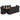 Set mobilier de exterior cu perne, 11 piese, negru, poliratan