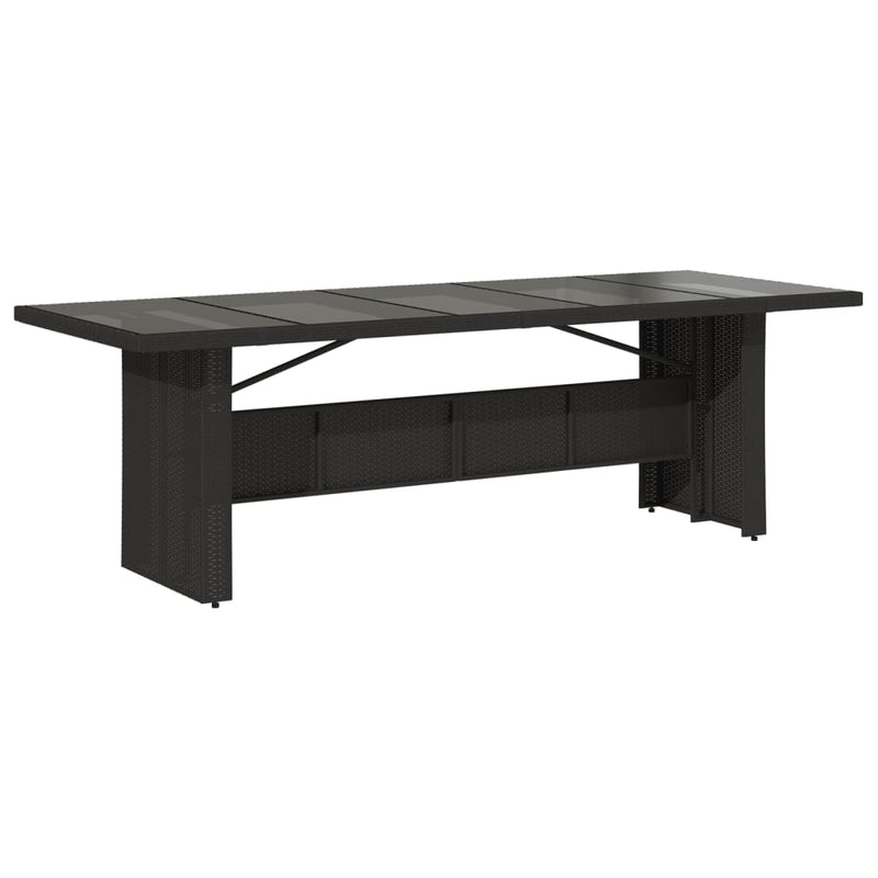 Set mobilier de grădină cu perne, 7 piese, negru, poliratan