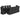 Set mobilier de exterior cu perne, 11 piese, negru, poliratan