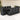 Set mobilier de exterior cu perne, 11 piese, negru, poliratan