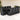 Set mobilier de exterior cu perne, 11 piese, negru, poliratan