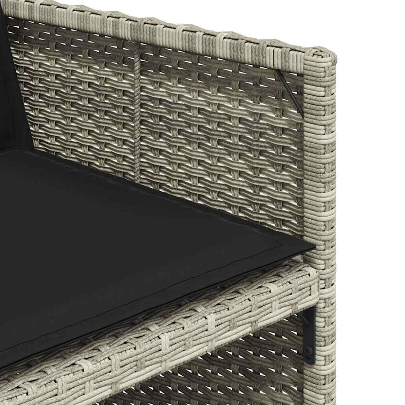 Set mobilier de grădină cu perne 17 piese gri deschis poliratan
