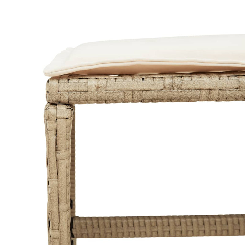 Set mobilier de grădină cu perne, 17 piese, bej, poliratan
