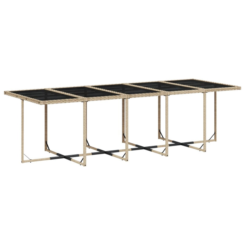 Set mobilier de grădină cu perne, 13 piese, bej, poliratan