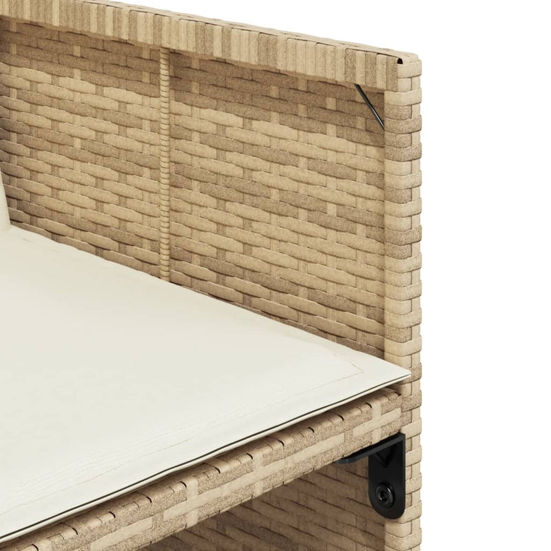 Set mobilier de grădină cu perne, 13 piese, bej, poliratan