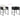Set mobilier de exterior cu perne, 11 piese, negru, poliratan