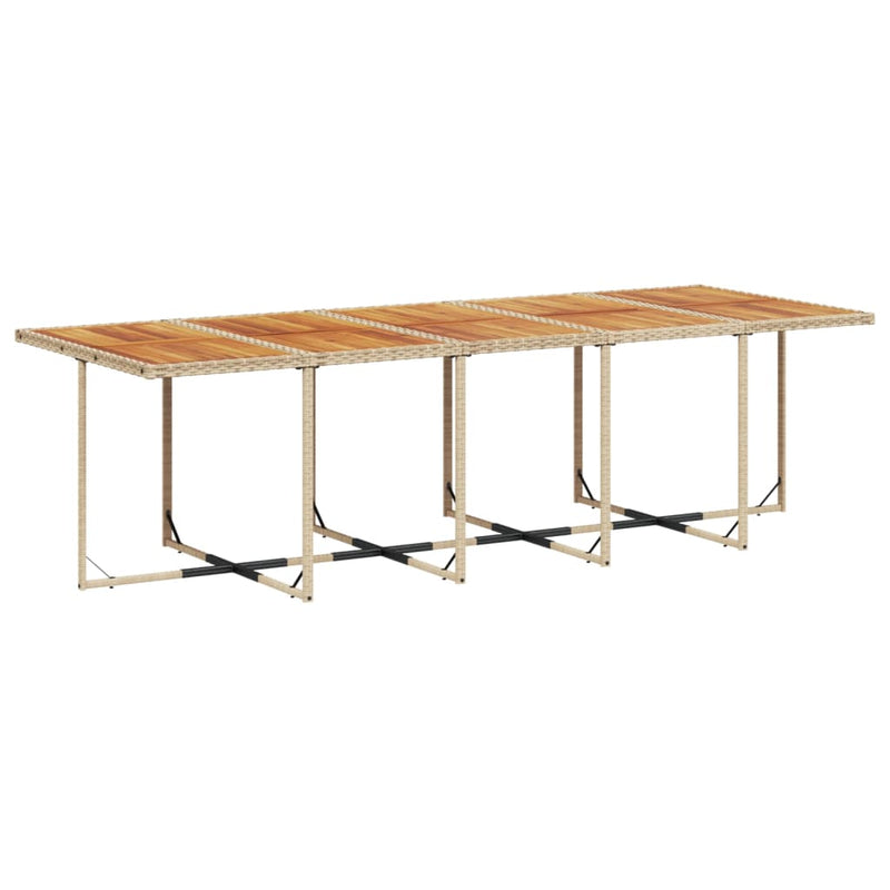 Set mobilier de grădină cu perne, 11 piese, bej, poliratan