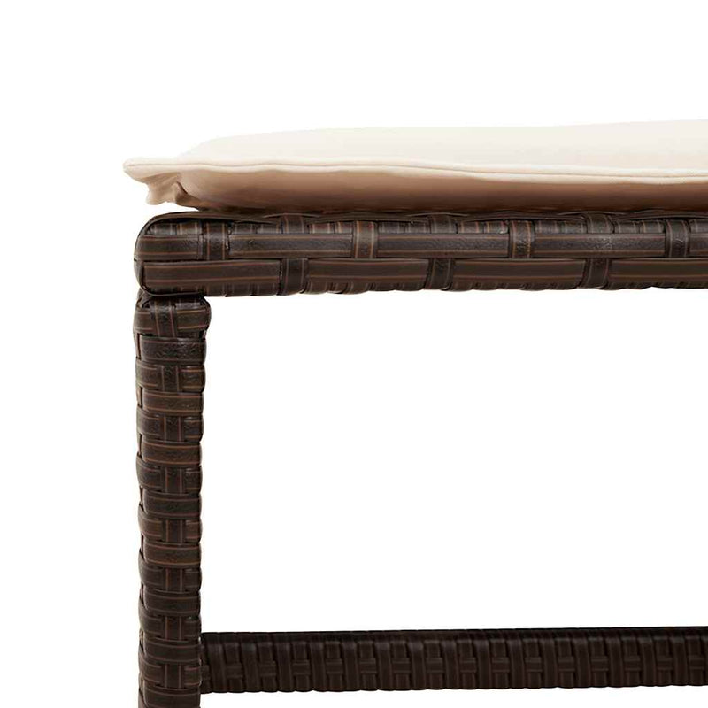 Set mobilier de grădină cu perne, 17 piese, maro, poliratan