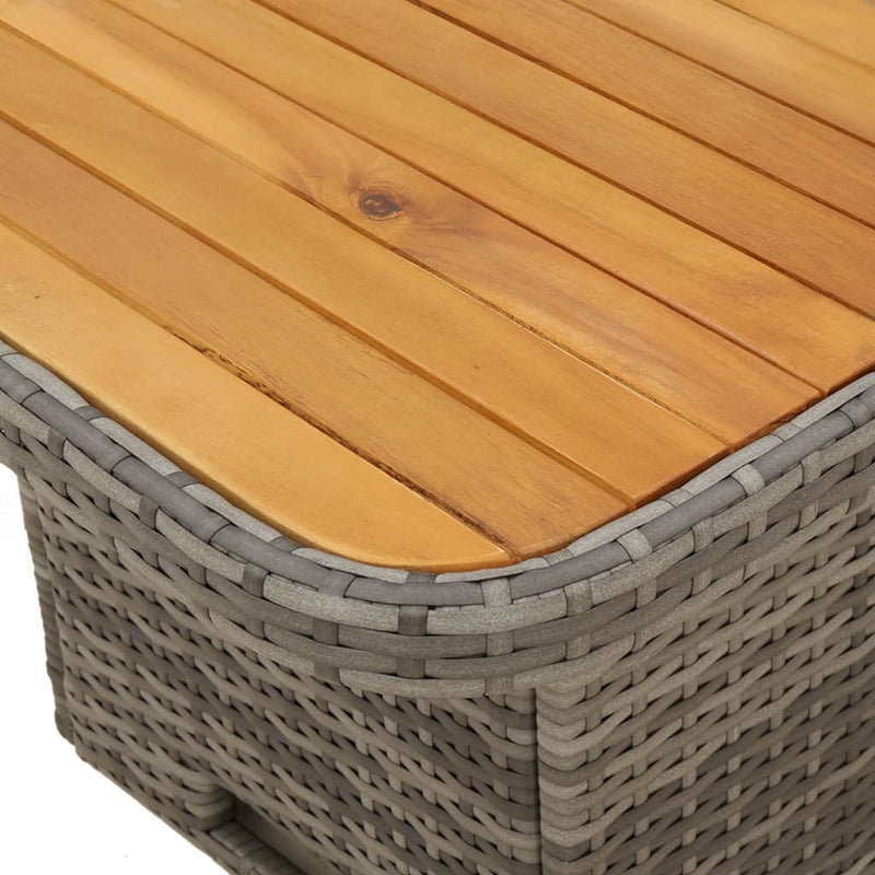 Set mobilier de grădină cu perne, 4 piese, gri, poliratan
