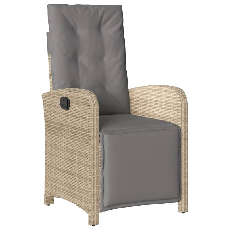 Set mobilier de grădină cu perne, 5 piese, bej, poliratan