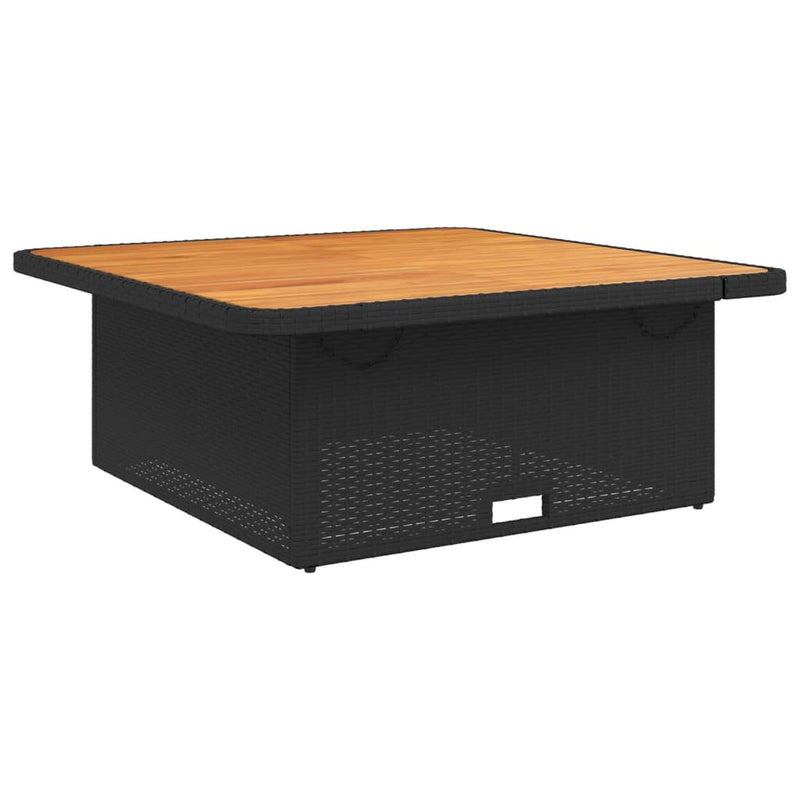 Set mobilier de grădină cu perne, 5 piese, negru, poliratan