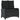 Set mobilier de grădină cu perne, 4 piese, negru, poliratan