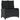 Set mobilier de grădină cu perne, 4 piese, negru, poliratan