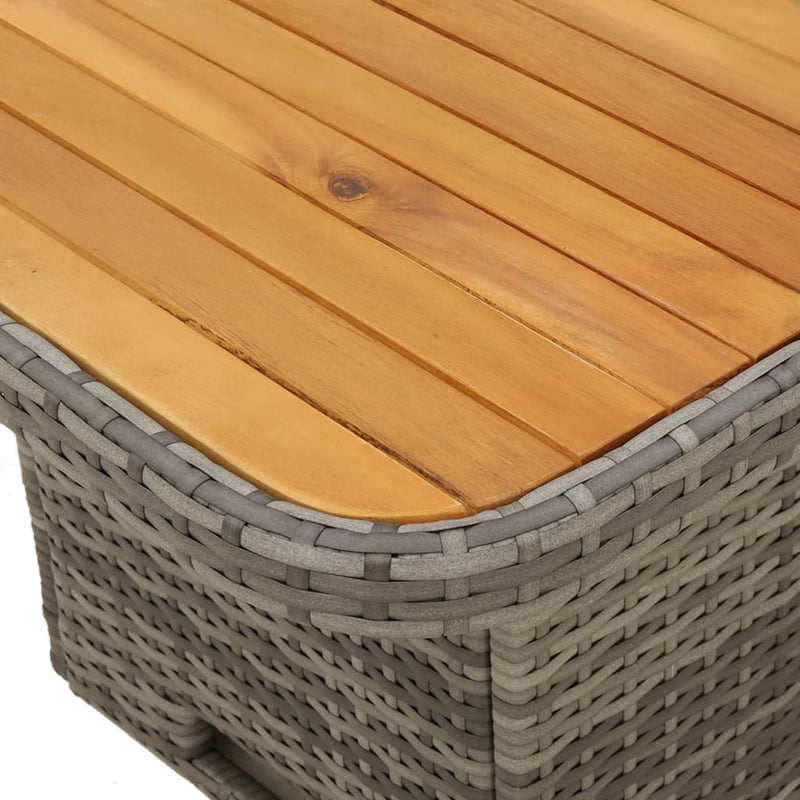 Set mobilier de grădină cu perne, 5 piese, gri, poliratan