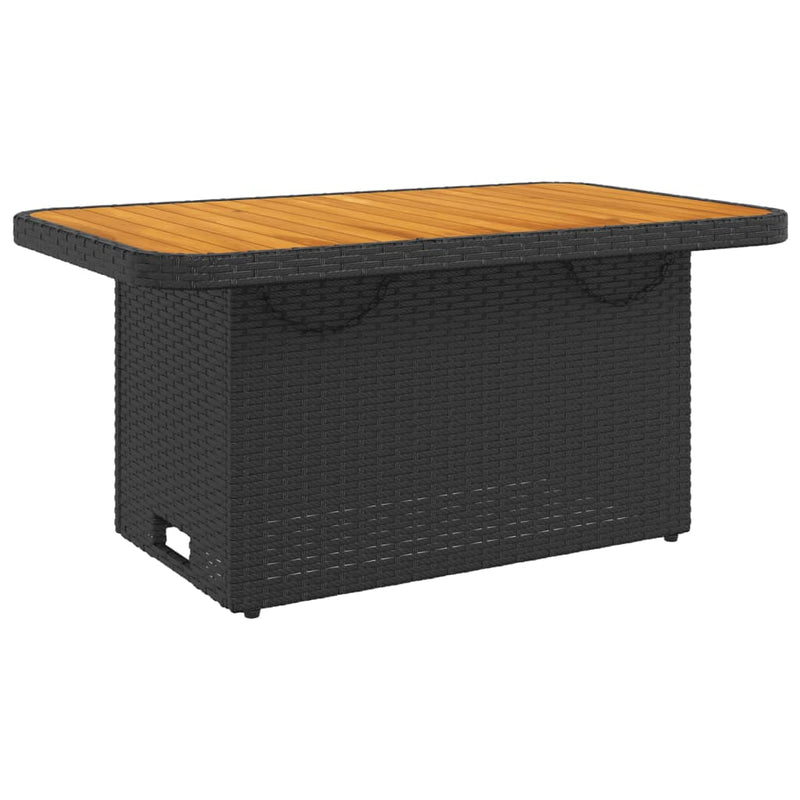 Set mobilier de grădină cu perne, 4 piese, negru, poliratan