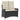 Set mobilier de grădină cu perne, 4 piese, negru, poliratan