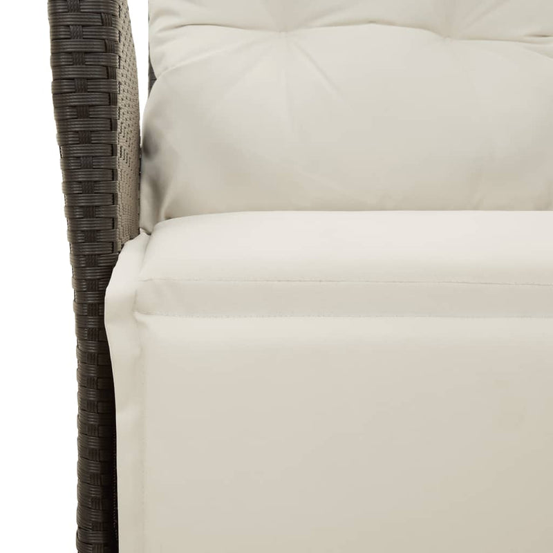 Set mobilier de grădină cu perne, 4 piese, negru, poliratan
