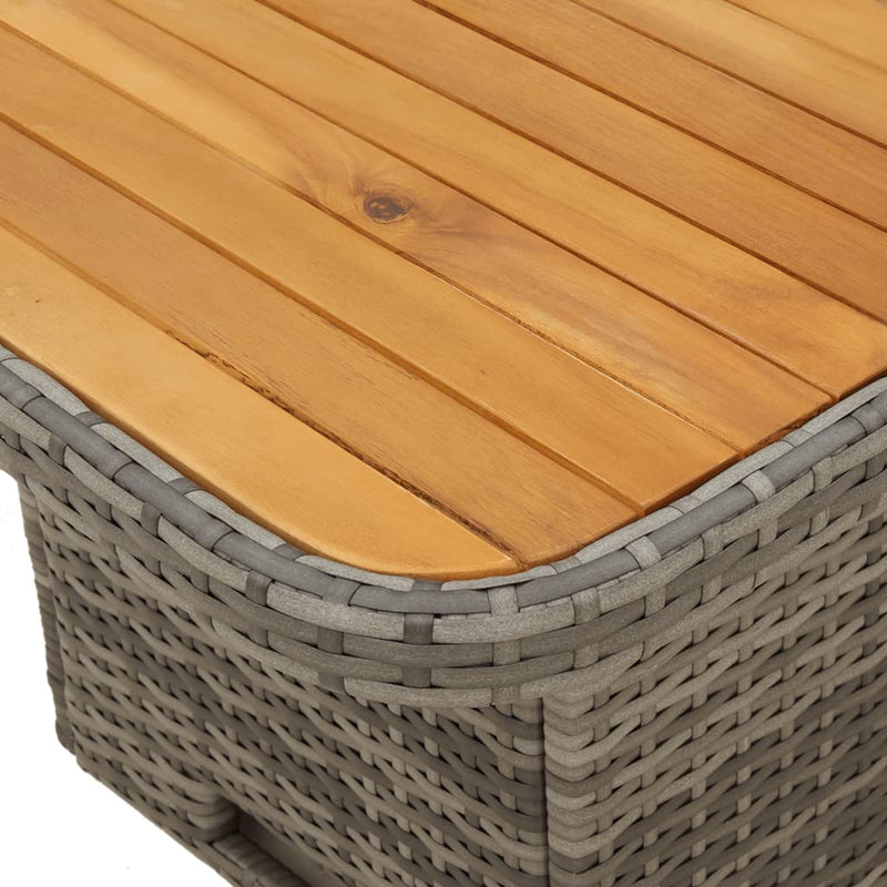 Set mobilier de grădină cu perne, 2 piese, gri, poliratan