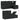 Set canapele de grădină cu perne, 7 piese, negru, poliratan