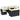 Set mobilier de grădină cu perne, 9 piese, negru, poliratan