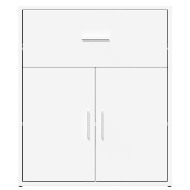 Dulapuri, 2c., alb, 60x31x70 cm, lemn prelucrat