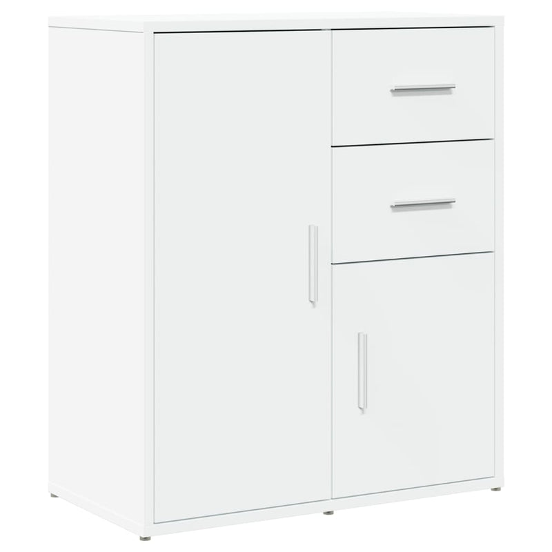 Dulapuri, 2c., alb, 60x31x70 cm, lemn prelucrat