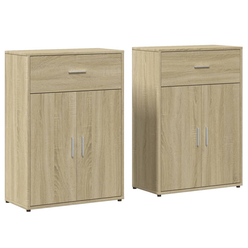 Comode, 2 buc., stejar sonoma, 60x30x84 cm, lemn compozit