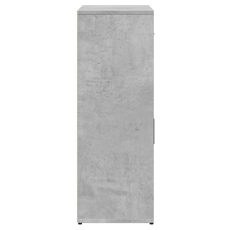Comode, 2 buc., gri beton, 60x30x84 cm, lemn compozit