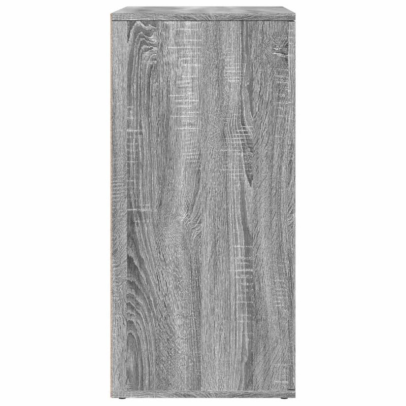 Comode, 2 buc., gri sonoma, 79x38x80 cm, lemn compozit