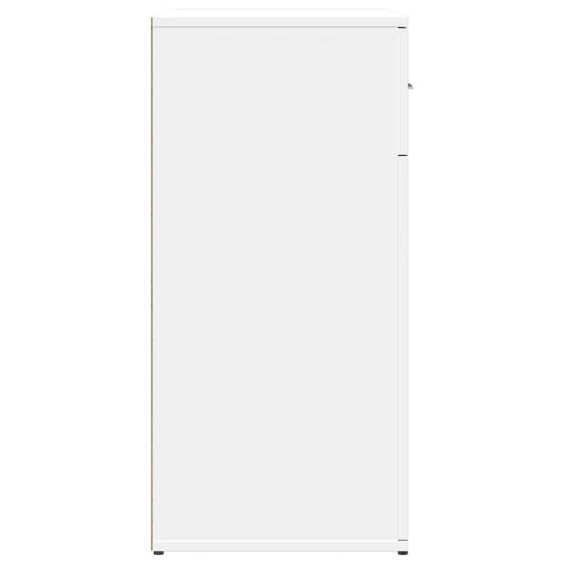 Dulapuri, alb, 2 buc., 79x38x80 cm, lemn prelucrat