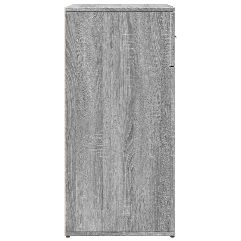 Comode, 2 buc., gri sonoma, 79x38x80 cm, lemn compozit