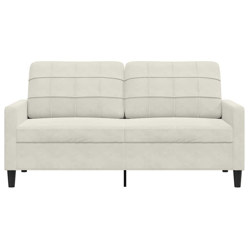 Canapea cu 2 locuri, crem, 140 cm, catifea