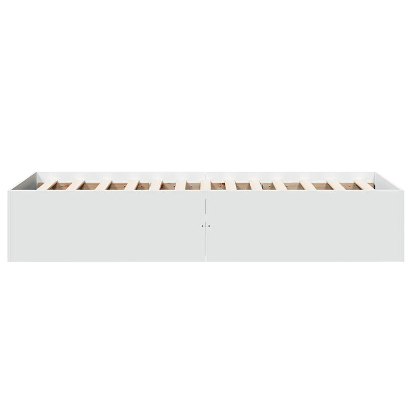 Cadru de pat, alb, 75x190 cm, lemn prelucrat