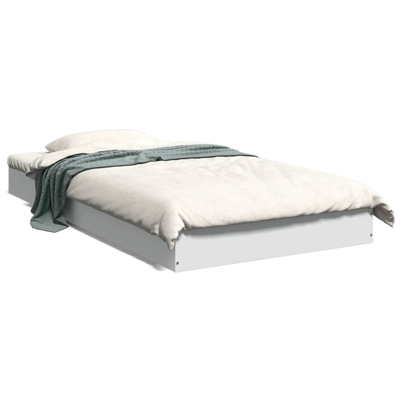 Cadru de pat, alb, 90x190 cm, lemn prelucrat