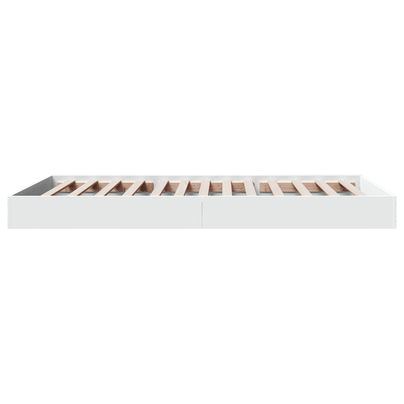 Cadru de pat, alb, 90x190 cm, lemn prelucrat