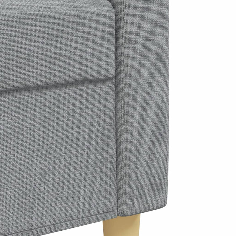 Set de canapele, 3 piese, gri deschis, textil