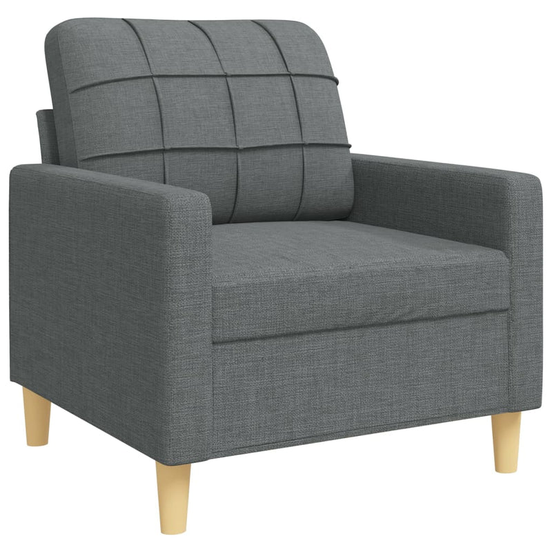 Set de canapele, 3 piese, gri închis, textil