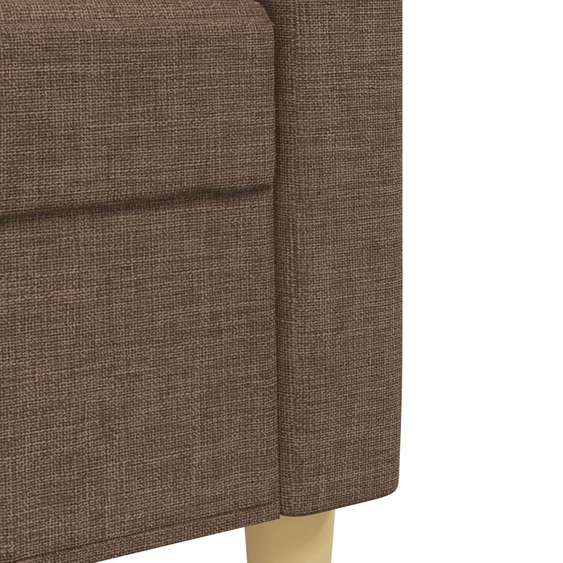 Set de canapele, 3 piese, maro, textil
