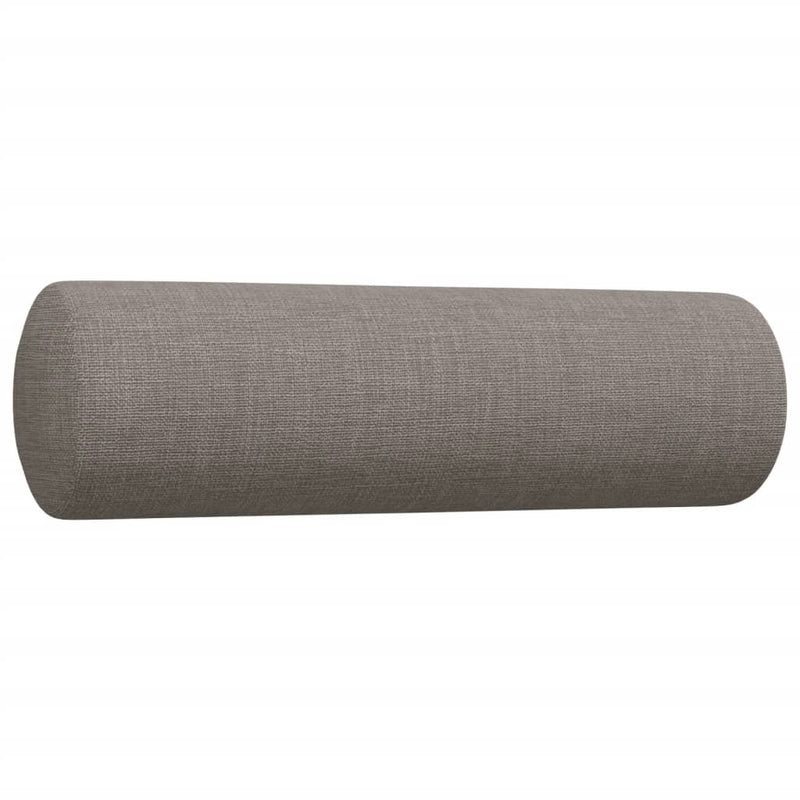 Set de canapele cu perne, 3 piese, gri taupe, textil